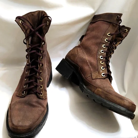 Timberland Genuine Leather Canvas Lace-up boots (w size 8.5) - Picture 7 of 16